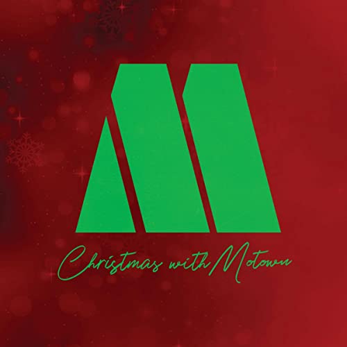 Red background with green “M” logo and cursive “Christmas with Motown” text.