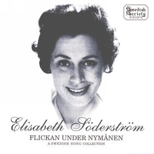 Black and white portrait of Elisabeth Söderström on a CD cover.