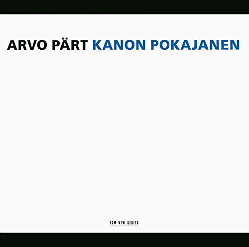 The image is a white album cover with black and blue text.