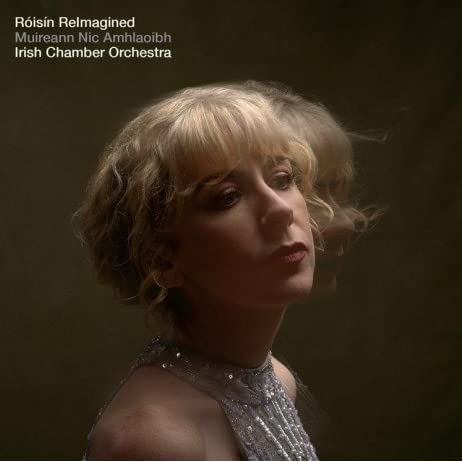 Portrait of Muireann Nic Amhlaoibh, album cover for “Róisín Reimagined.”