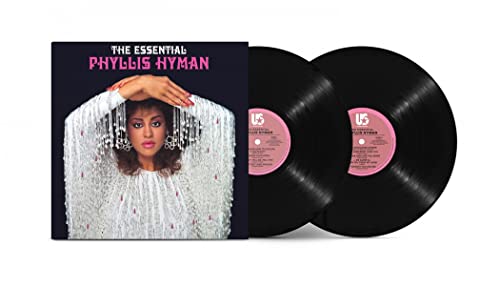 Phyllis Hyman’s “The Essential” double vinyl record with album cover.