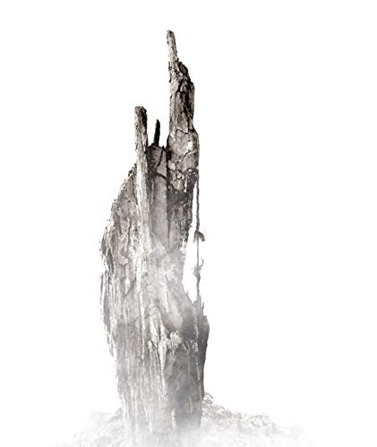 The alt text for the image is: "A gray, abstract, tree-like structure against a white background."