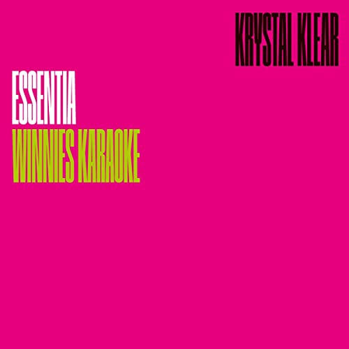 Pink album cover with bold white and yellow text: "Essentia", "Winnies Karaoke".