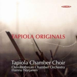 "CD cover with 'Tapiola Originals' in red text on a blurred background."