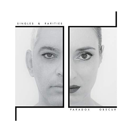 CD cover with split-face portrait of a man and a woman in black and white.