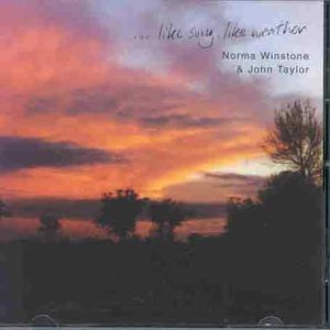 Album cover for "Like Song, Like Weather" by Norma Winstone and John Taylor, showing a sunset.