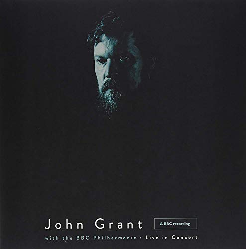 John Grant album cover: portrait of a bearded man in dark tones.