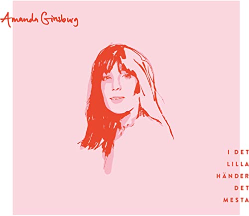 CD cover featuring a red-toned portrait of singer Amanda Ginsburg.