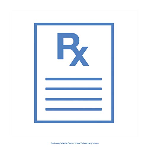 White CD case with a blue prescription symbol and text below.