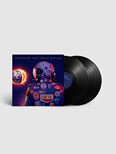 Franky Perez vinyl album cover with astronaut illustration and two black records.
