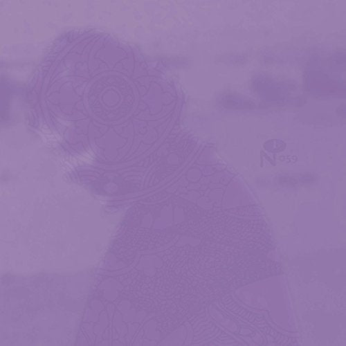 Purple album cover with a faint, patterned silhouette of a person.