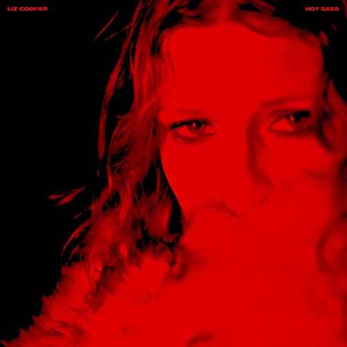Red-toned portrait of Liz Cooper, album cover for "Hot Sass" CD.