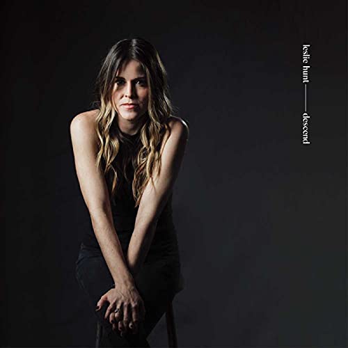 Album cover for Lesley Hunt’s “Descend” featuring a portrait of the artist.