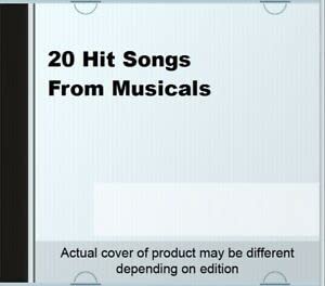 CD case with white cover displaying "20 Hit Songs From Musicals.