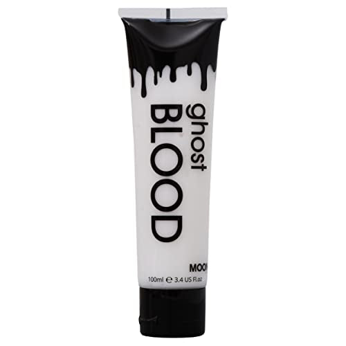 Moon Glow UV Ghost Blood 100ml - Halloween Fake Blood - dries invisible but glows blue under UV Lighting