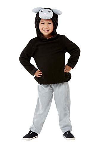 Smiffys 55048T2 Black Toddler Sheep Costume, Unisex Children, Age 3-4 Years