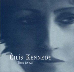 Blue-toned close-up of a woman's face with text "Éilís Kennedy Time to Sail".