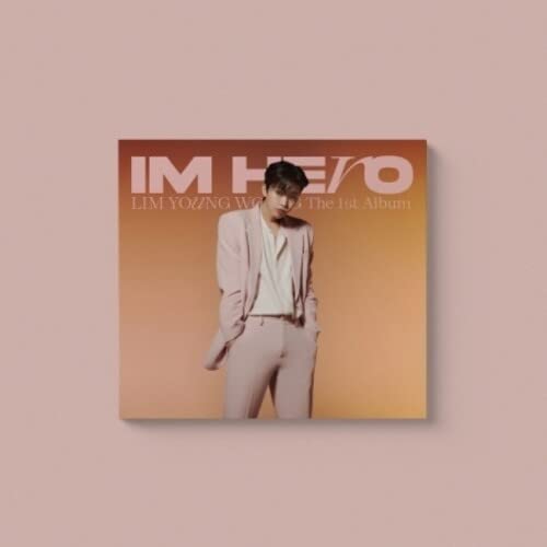 Album cover featuring Lim Young Woong in a pink suit, titled “IM HERO”.