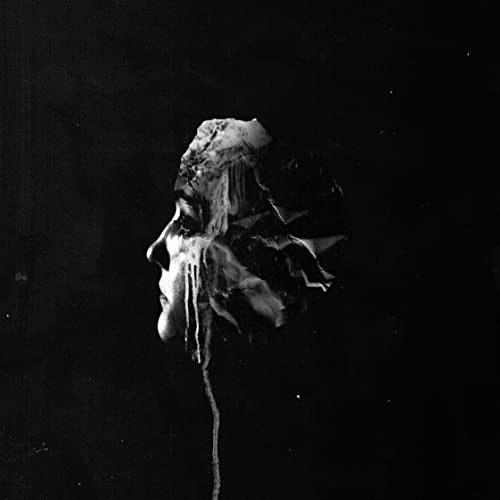 Black and white album cover featuring a distorted, melting face.