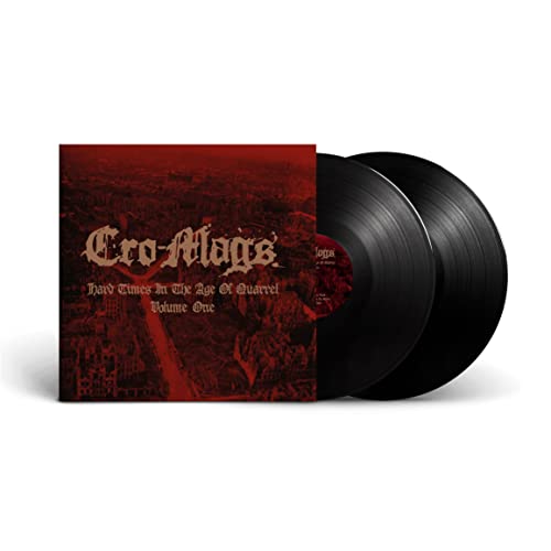 Cro-Mags vinyl record: red cover with band name and two black discs.
