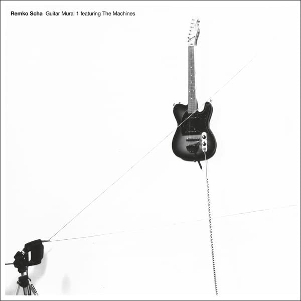 Black and white album cover featuring a suspended electric guitar.