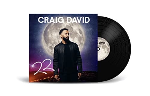Craig David's "22" vinyl record with album cover featuring artist portrait.