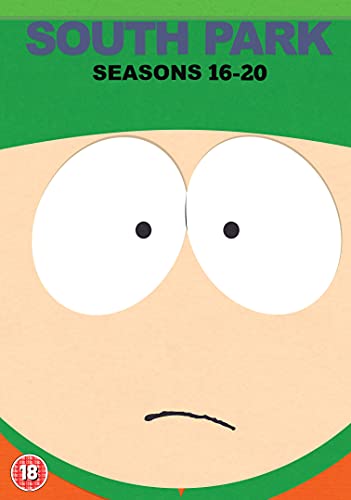 South Park DVD cover featuring Stan’s face with large eyes and green hat.