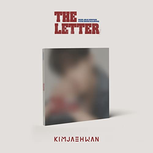 CD album cover for Kim Jae Hwan’s “The Letter,” featuring a blurred portrait.