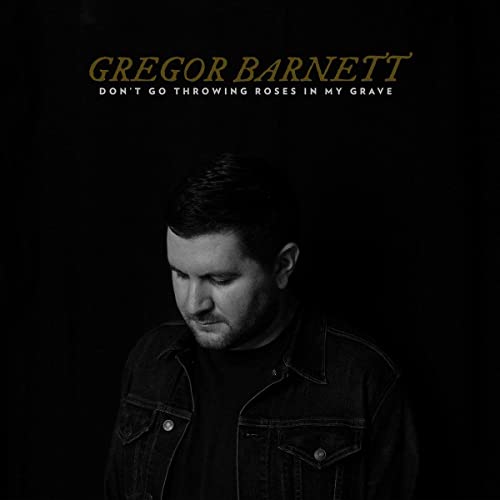 Black and white album cover featuring portrait of Gregor Barnett.
