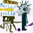 "Album cover with abstract figures, text 'David Taylor Past Tells', and purple dot on white background."