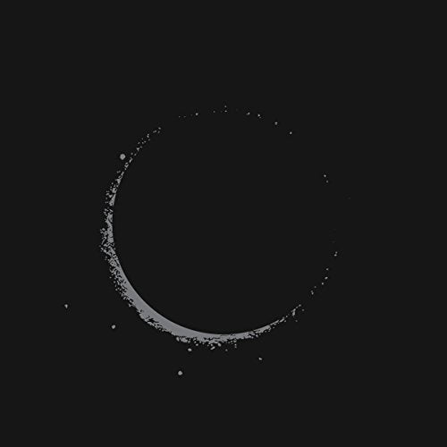 Black album cover with a partial, speckled gray circle design.