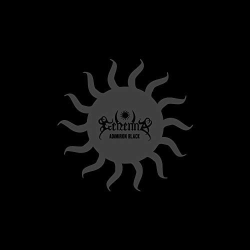 Black sunburst design with āGehenna - Adimiron Blackā text on black background.
