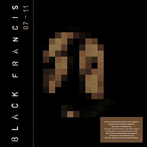 Black Francis CD cover: dark background with pixelated face design.