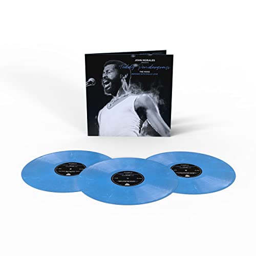 Teddy Pendergrass vinyl record set with blue records and album cover.