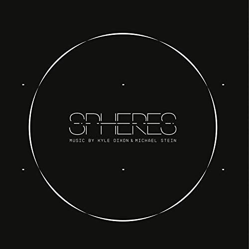Vinyl cover with a white circle and the text Spheres by Kyle Dixon Michael Stein.