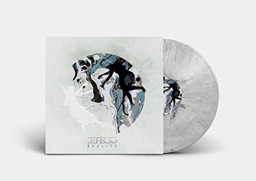 Vinyl record of “Duality” by Defecto with abstract black and white cover art.