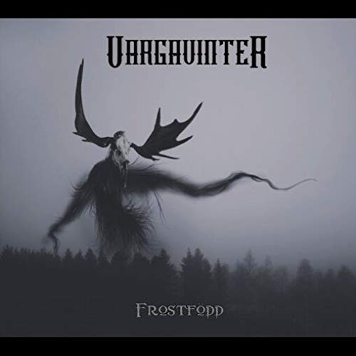 Album cover art featuring a dark, antlered figure floating above a misty forest.