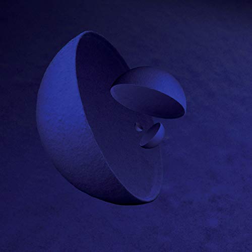 Blue abstract shapes resembling nested spheres, album cover art.