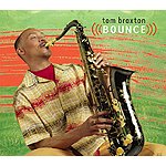 Jazz musician Tom Braxton playing a saxophone on album cover.