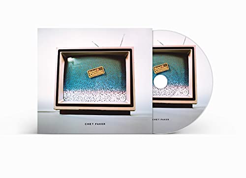 Chet Faker's "Hotel Surrender" CD case and disc with a television image.