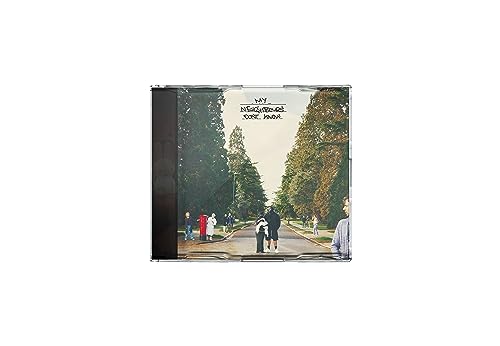 CD case for M Huncho’s “my neighbours don’t know.” album, featuring a tree-lined road.