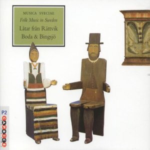 CD cover featuring painted wooden figures in traditional Swedish dress.