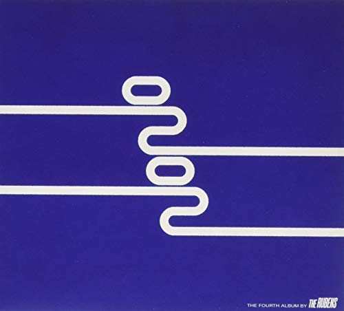 Blue album cover with white abstract line design and band name.