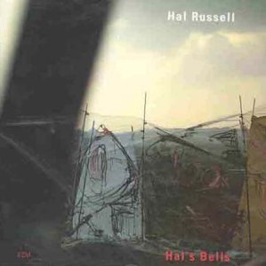 CD cover for Hal Russell's "Hal's Bells" with abstract, sketched artwork and red text.
