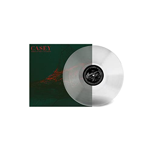 Clear vinyl record with green and red album cover, labeled “CASEY”.
