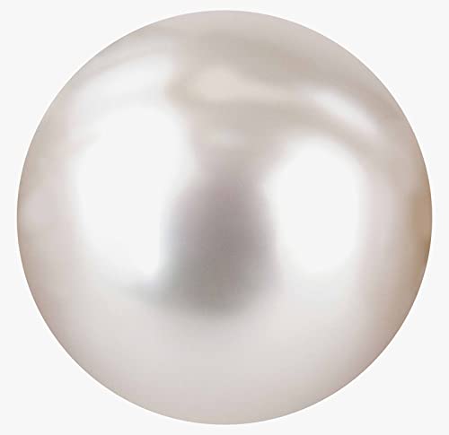 Round, iridescent pearl with subtle grey and white tones.