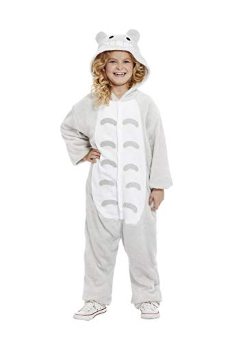 Smiffys 62001L Cat Onsesie Costume, Girls, Grey, L - Age 10-12 years