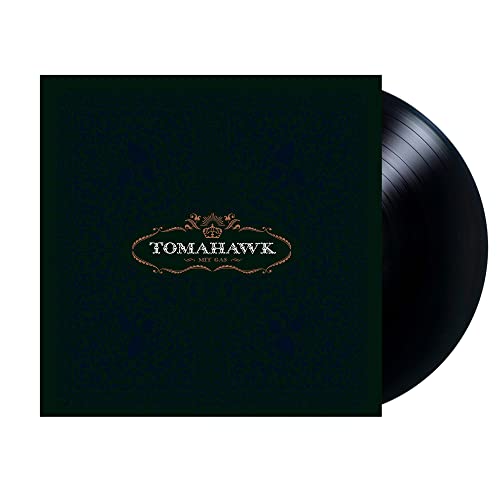 Black vinyl record with dark green cover featuring ornate text: "Tomahawk - Mit Gas.