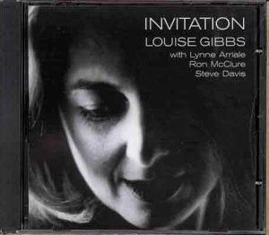 CD case for "Invitation" by Louise Gibbs, featuring a portrait.