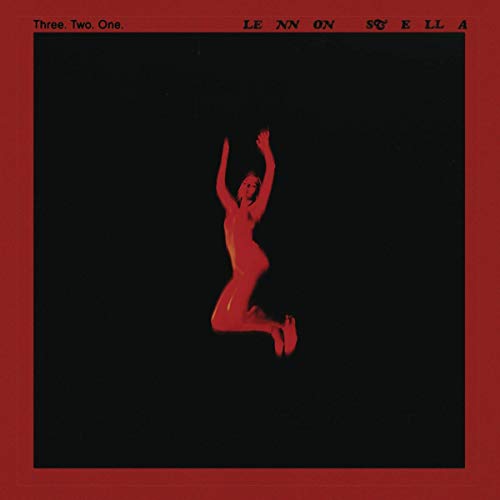 Album cover for Lennon Stella’s “Three. Two. One.” featuring a red silhouette.